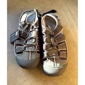 AboutFARUT Men's Gray Fisherman Sandals EU 44 US 10.5 Hook & Loop Strap